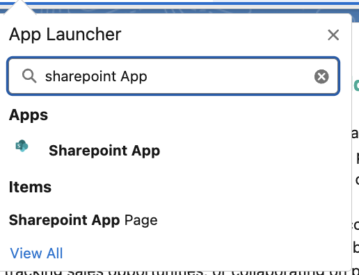 Open de SharePoint-app